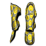 Lemon Striped Pattern Print Muay Thai Shin Guard