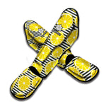 Lemon Striped Pattern Print Muay Thai Shin Guard