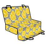 Lemon Striped Pattern Print Pet Car Back Seat Cover