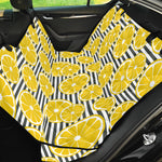 Lemon Striped Pattern Print Pet Car Back Seat Cover