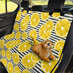 Lemon Striped Pattern Print Pet Car Back Seat Cover