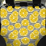Lemon Striped Pattern Print Pet Car Back Seat Cover