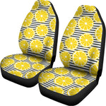 Lemon Striped Pattern Print Universal Fit Car Seat Covers
