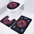 Leo And Astrological Signs Print 3 Piece Bath Mat Set