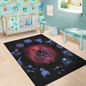 Leo And Astrological Signs Print Area Rug