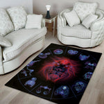 Leo And Astrological Signs Print Area Rug