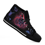 Leo And Astrological Signs Print Black High Top Shoes