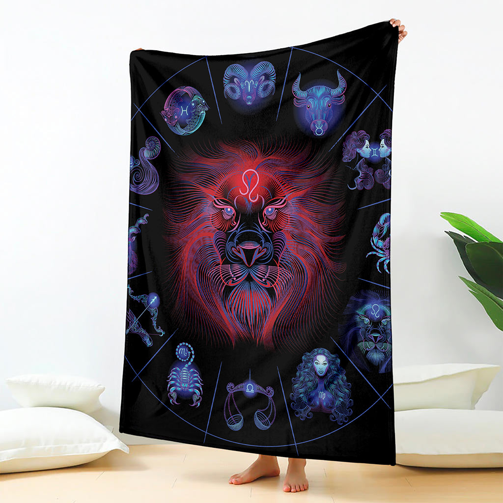 Leo And Astrological Signs Print Blanket