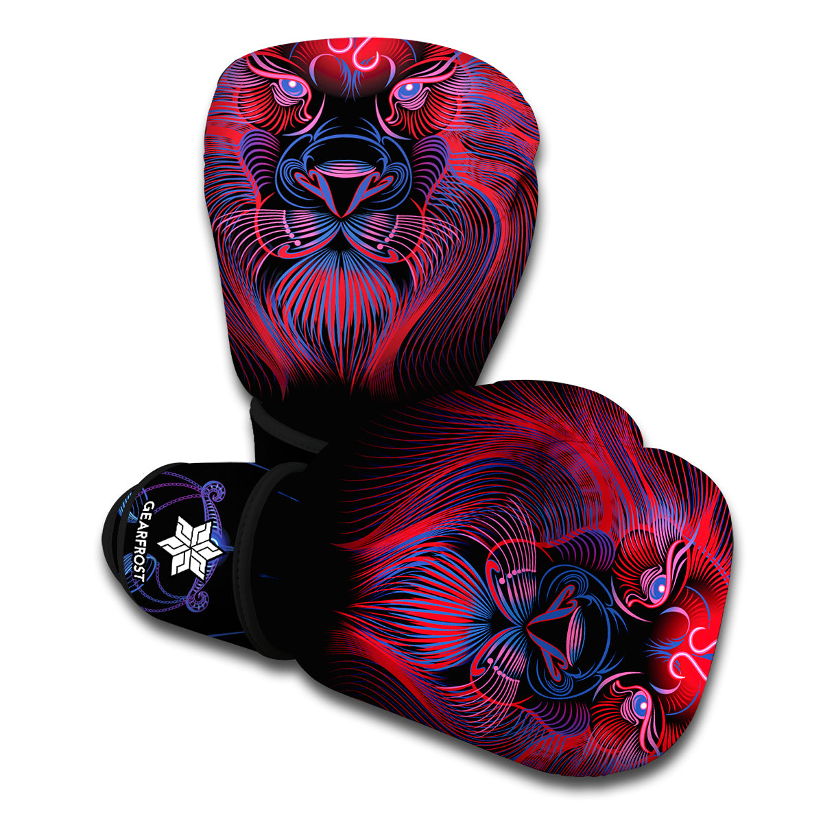 Leo And Astrological Signs Print Boxing Gloves