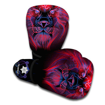 Leo And Astrological Signs Print Boxing Gloves