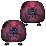 Leo And Astrological Signs Print Car Headrest Covers