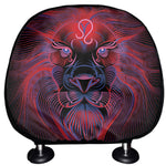 Leo And Astrological Signs Print Car Headrest Covers