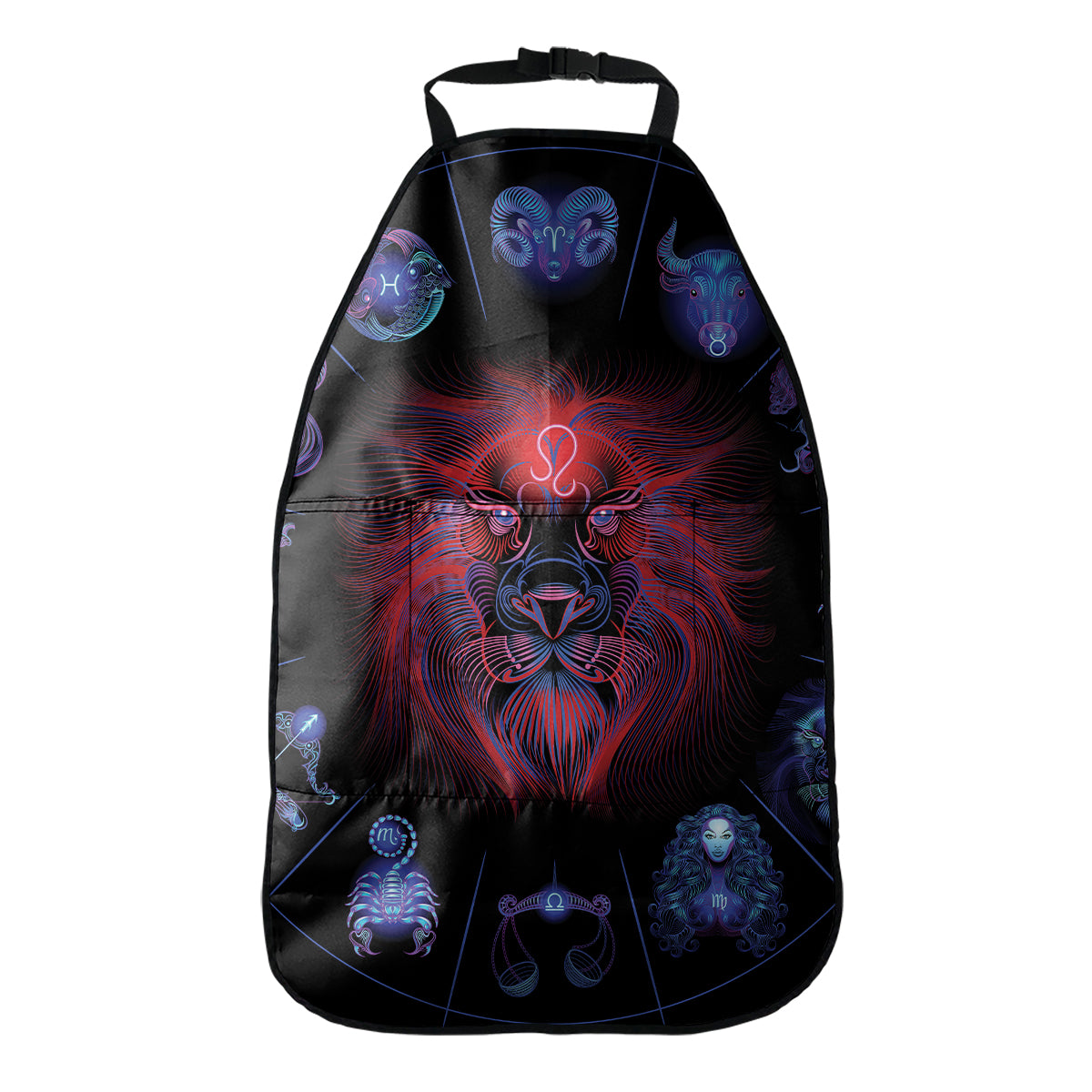 Leo And Astrological Signs Print Car Seat Organizers