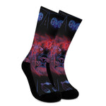 Leo And Astrological Signs Print Crew Socks