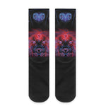Leo And Astrological Signs Print Crew Socks