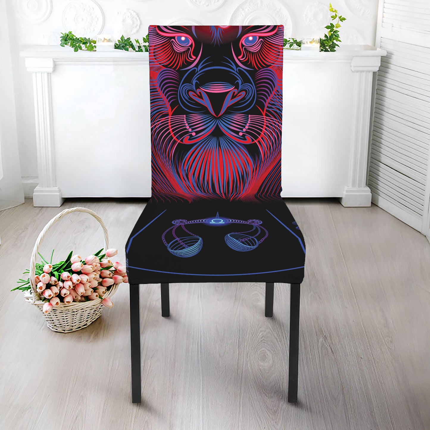Leo And Astrological Signs Print Dining Chair Slipcover