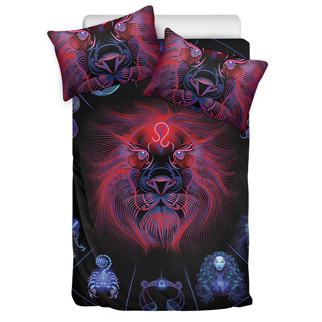 Leo And Astrological Signs Print Duvet Cover Bedding Set