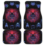 Leo And Astrological Signs Print Front and Back Car Floor Mats