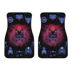 Leo And Astrological Signs Print Front Car Floor Mats