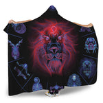 Leo And Astrological Signs Print Hooded Blanket