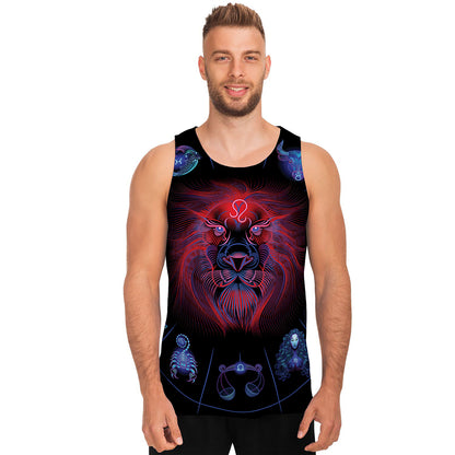 Leo And Astrological Signs Print Men's Tank Top