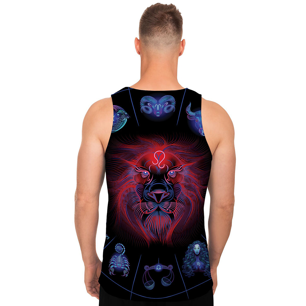 Leo And Astrological Signs Print Men's Tank Top