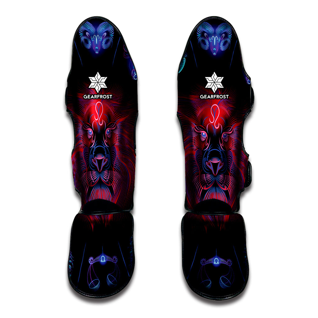 Leo And Astrological Signs Print Muay Thai Shin Guard