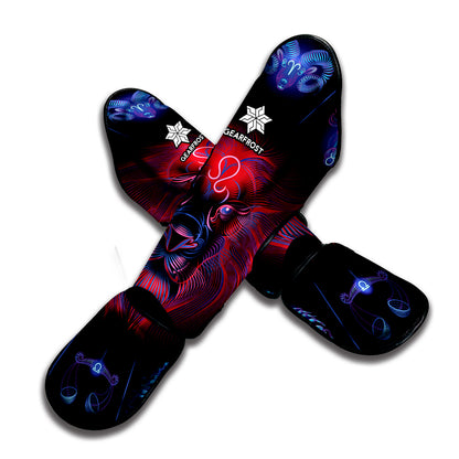 Leo And Astrological Signs Print Muay Thai Shin Guard