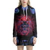 Leo And Astrological Signs Print Pullover Hoodie Dress