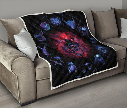 Leo And Astrological Signs Print Quilt