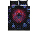 Leo And Astrological Signs Print Quilt Bed Set