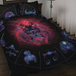 Leo And Astrological Signs Print Quilt Bed Set