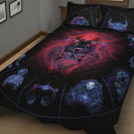 Leo And Astrological Signs Print Quilt Bed Set