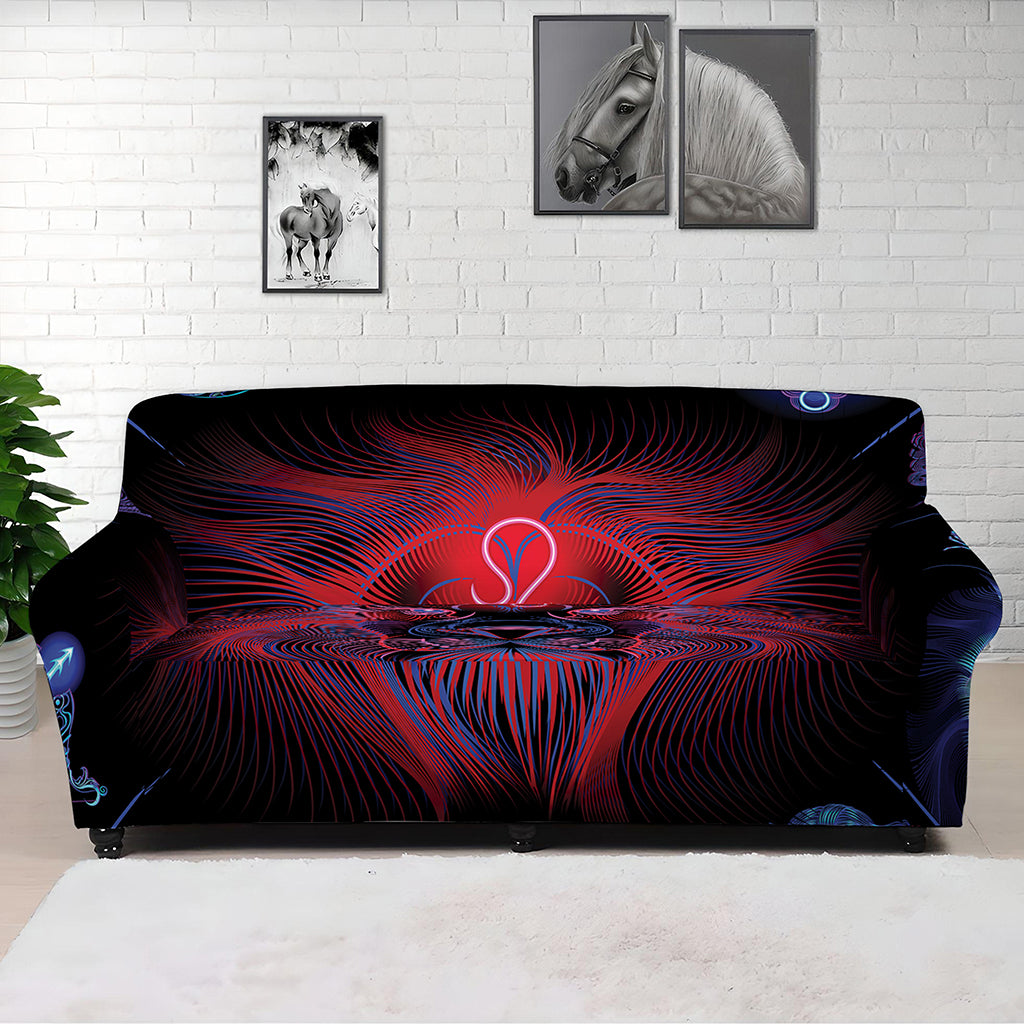 Leo And Astrological Signs Print Sofa Cover