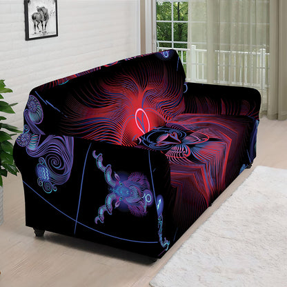 Leo And Astrological Signs Print Sofa Cover