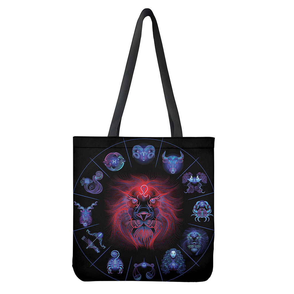 Leo And Astrological Signs Print Tote Bag