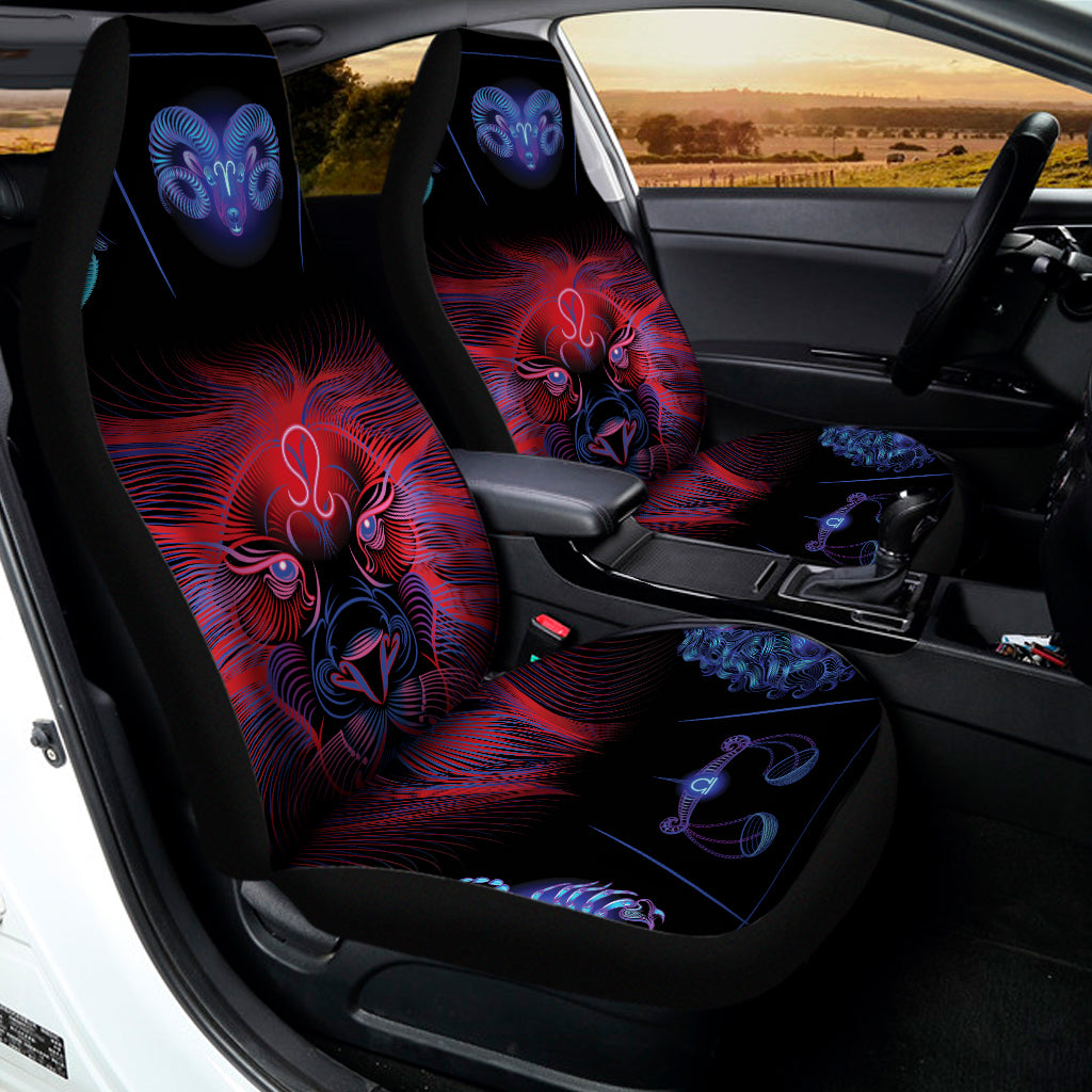 Leo And Astrological Signs Print Universal Fit Car Seat Covers