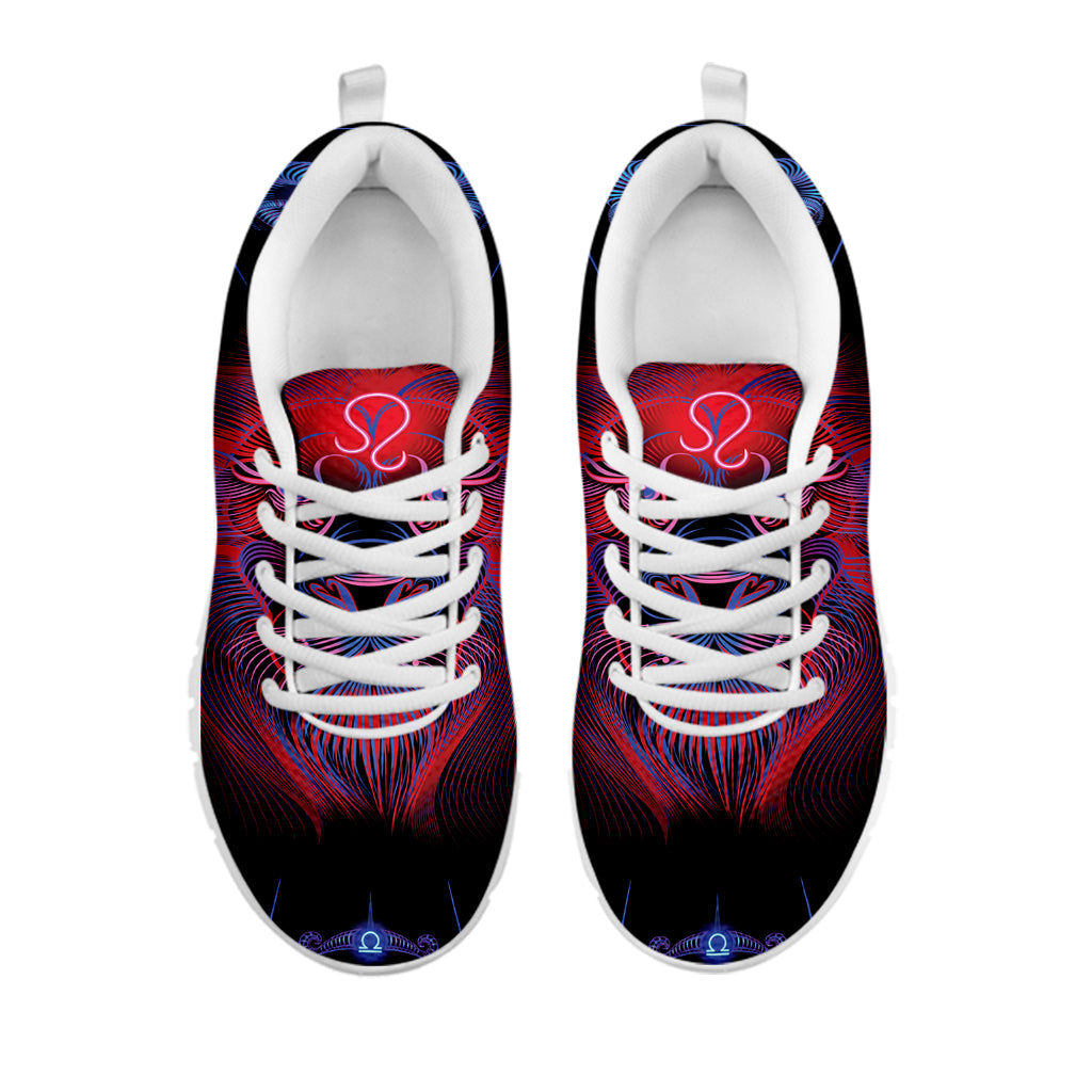 Leo And Astrological Signs Print White Sneakers
