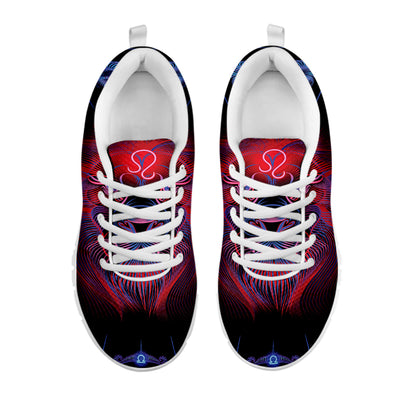 Leo And Astrological Signs Print White Sneakers