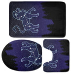 Leo Constellation Print 3 Piece Bath Mat Set