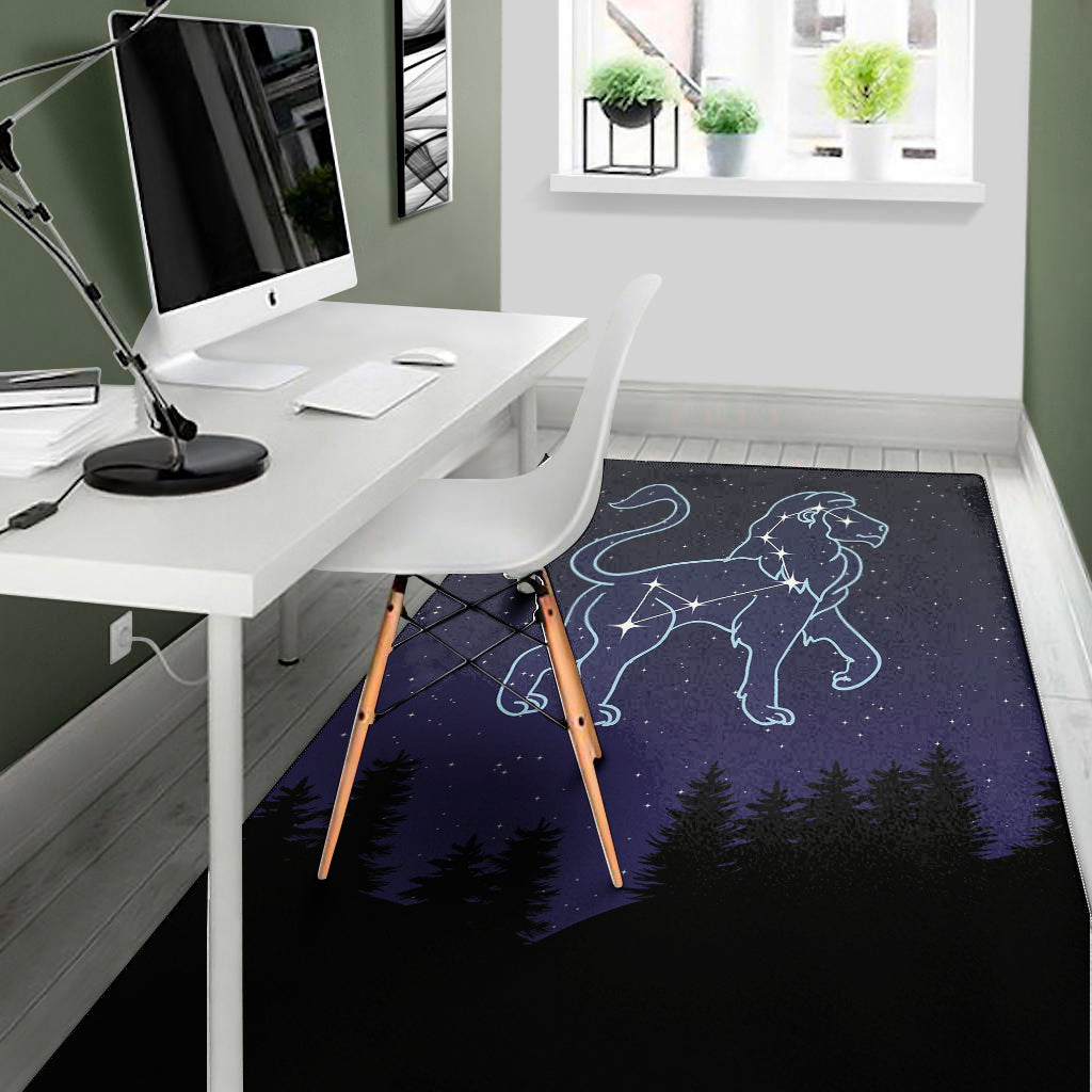 Leo Constellation Print Area Rug