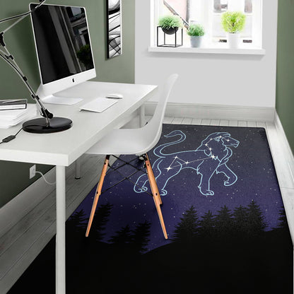 Leo Constellation Print Area Rug