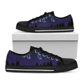 Leo Constellation Print Black Low Top Sneakers