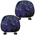 Leo Constellation Print Car Headrest Covers