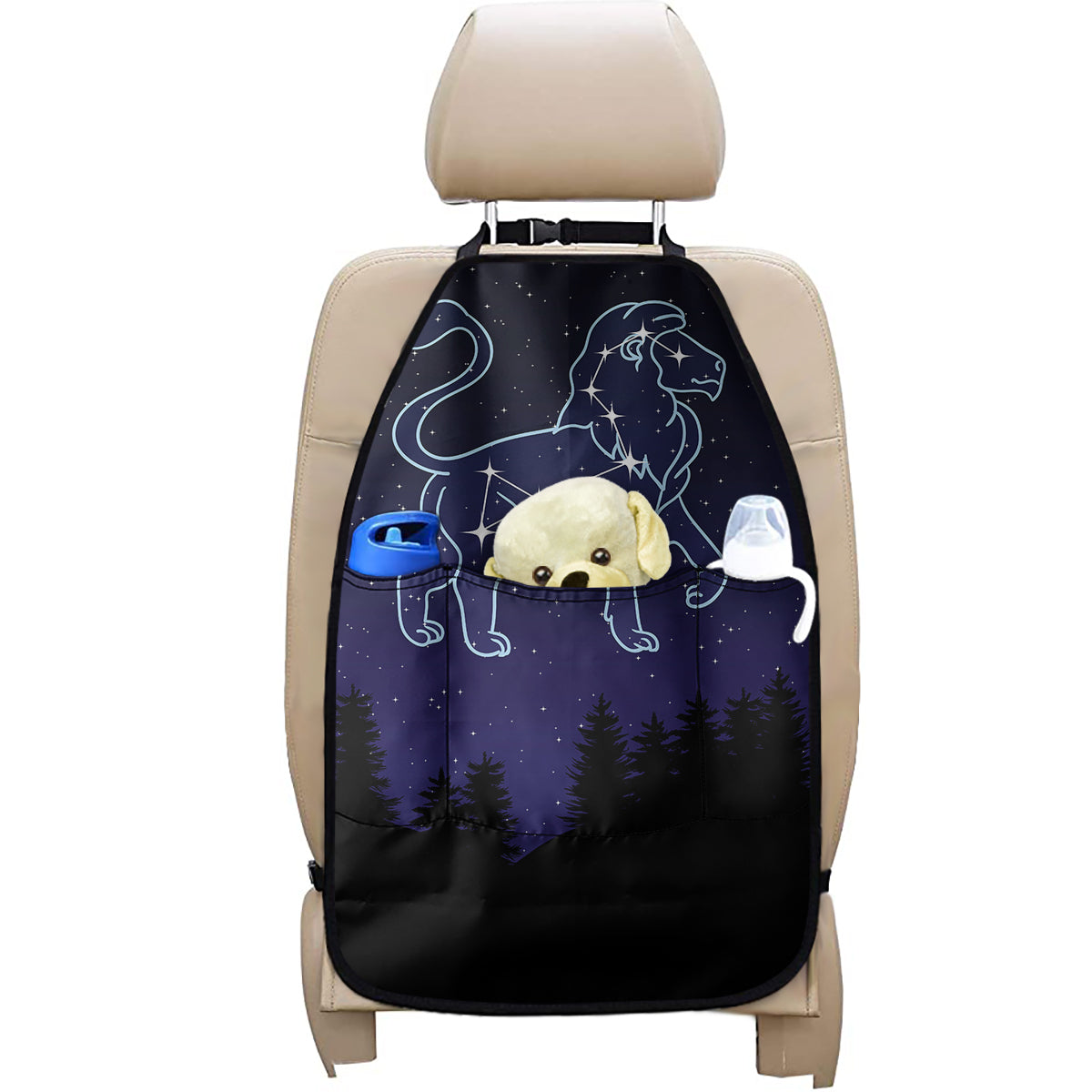Leo Constellation Print Car Seat Organizers