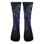 Leo Constellation Print Crew Socks