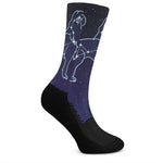 Leo Constellation Print Crew Socks