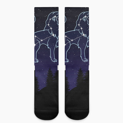 Leo Constellation Print Crew Socks