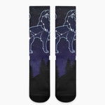 Leo Constellation Print Crew Socks