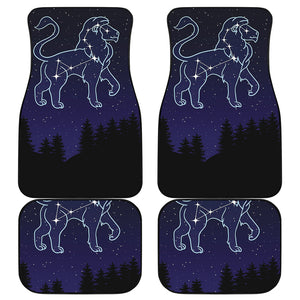 Leo Constellation Print Front and Back Car Floor Mats